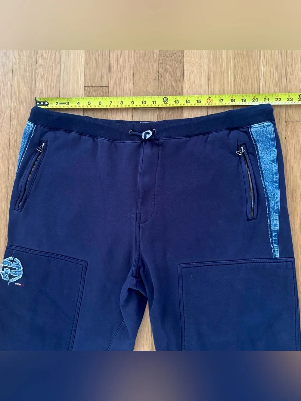 Vintage Pepe Jeans Denim Worxx Sweatpants 2XL Navy Track Pants Baggy Y2K